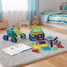 Magnetic Construction Blocks House & Car Set 48 Pieces