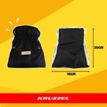 Kruzzel Stroller Handmoof Art.25814 Insulated Black Stroller Muff – 2-Piece Set, Double Gloves with Plush Lining