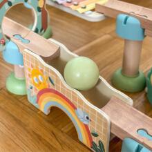 WOOPIE GREEN Wooden Marble Run with Sound Effects Xylophone FSC