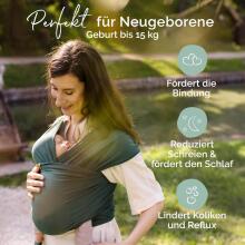 Boba Wrap Sling  Art.268695 Serenity Organic Rainforest  Zīdaiņu slings