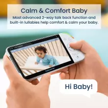 Babysense Video Baby Monitor Max View Pro Art.268711 Цифровая видеоняня с дисплеем с 3 камерами, без Wi-Fi, раздельным экраном, ночником и звуковым генератором