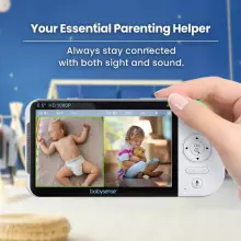 Babysense Video Baby Monitor Max View Pro Art.268721 Цифровая видеоняня с дисплеем с 2 камерами, без Wi-Fi, раздельным экраном, ночником и звуковым генератором