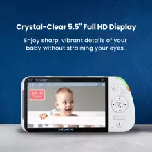 Babysense Video Baby Monitor Max View Pro Art.268721 Цифровая видеоняня с дисплеем с 2 камерами, без Wi-Fi, раздельным экраном, ночником и звуковым генератором