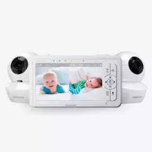 Babysense Video Baby Monitor with 2 Cameras Art.HDS2 Video-aukle ar LCD displeju ar 2 kamerām, bez Wi-Fi, dalītu ekrānu un naktsgaismas ierīci