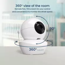Babysense Video Baby Monitor with 2 Cameras Art.HDS2 Video-aukle ar LCD displeju ar 2 kamerām, bez Wi-Fi, dalītu ekrānu un naktsgaismas ierīci