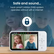 Babysense Video Baby Monitor Prisma Art.268723 Цифровая видеоняня с дисплеем с 2 камерами, без Wi-Fi, раздельным экраном, ночником и звуковым генератором