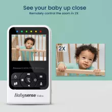 Babysense Compact Video Baby Monitor with 2 Cameras Art.V24R-2 Цифровая видеоняня с дисплеем с 2 камерами