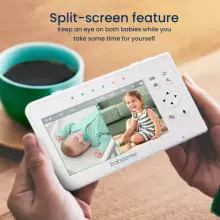 Babysense  Video Baby Monitor with 2 Cameras Art.V43 видеоняня с 2 камерами, без Wi-Fi, раздельным экраном и ночником
