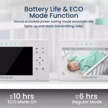 Babysense  Video Baby Monitor with 2 Cameras Art.V43 видеоняня с 2 камерами, без Wi-Fi, раздельным экраном и ночником