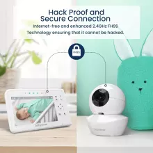Babysense  Video Baby Monitor with 2 Cameras Art.V43 видеоняня с 2 камерами, без Wi-Fi, раздельным экраном и ночником
