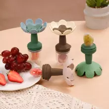 Haakaa Flower Freeze-N-Feed Mini Combo Art.BHK157-PG Green силиконовoe cитечко для кормления свежими овощами