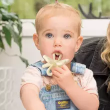 Haakaa Silicone Teether Clover Art.TPS038-OT Augstākas kvalitātes - silikona grabulis (100% dabisks)