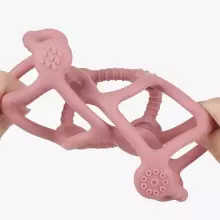 Haakaa Silicone Teething Ball  Art.TPS017-B Blush Augstākas kvalitātes - silikona grabulis (100% dabisks)