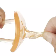 Haakaa Silicone Dummy  Art.TPS006-A Apricot  Anatomiskā/ortopēdiskā lateksa māneklītis 3+ mēn,1 gab