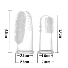 Haakaa  Silicone Finger Toothbrush  Art.TPS033 Silikona pirksta uzgalis - zobu birste zobu kopšanai un smaganu masāžai,2 gab