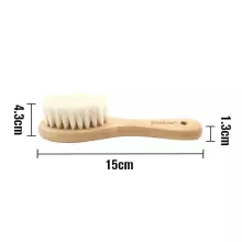 Haakaa Wool Baby Hair Brush Art.SGE012 Mīksta matu suka ar dabīgiem sariem,2 gab
