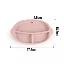 Haakaa Silicone Divided Plate Art.UTE27-R Rust Силиконовая тарелочка с отделениями