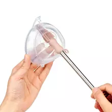 Haakaa Silicone Cleaning Brush Kit Art.BHK127-S Suva Grey Щетка силиконовая для бутылочек и сосок
