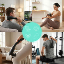 Handheld Vibrating Body Massager Set with 5 Heads 20W ModernHome