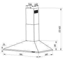 Kitchen chimney hood 60 cm Berdsen BT-213 INOX