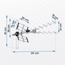 Directional Outdoor TV Antenna Ultra HD 4K Berdsen BD-954