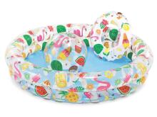 Gaisa baseins ar gredzenu un bumbu komplektu 122 x 25 cm INTEX 59460