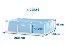 Intex 28271 2-in-1 rāmis baseins 260 x 160 x 65 cm