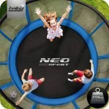 8ft/252cm Dārza Trampolīns ar Ārējo Tīklu un Kāpņu Neo-Sport