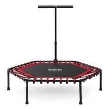 Fitness Trampolīns ar rokturi 127 cm Neo-Sport - sešstūris sarkans