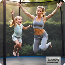 6ft/183cm Dārza Trampolīns ar Ārējo Tīklu un Kāpņu Neo-Sport