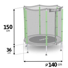 Детский садовый батут 140 см 4.5 фута Neo-Sport