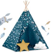 Детская палатка Nukido Tipi с огнями - синяя