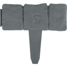 Plonos dārza mala 250 cm PL-962 pelēka