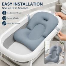 Baby Bath Cushion Art.271284 Grey Детская подушка для купания, детское сиденье для ванны, вставка для детской ванны
