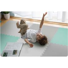 Liels putu puzles paklājs Ricokids 180x180cm 9 gabali pelēki-turkozi