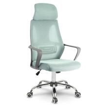 Office chair with micro mesh Prague - light blue