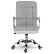 Benton Gray-White Fabric Office Chair