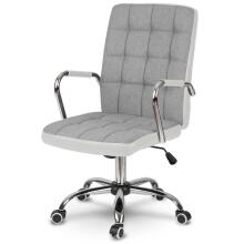 Benton Gray-White Fabric Office Chair