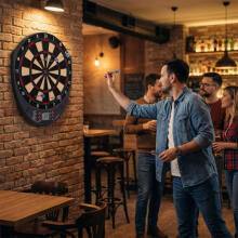Электронная дартс-доска с LCD экраном 41 см, 26 игр, комплект из 6 дротиков