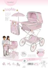 DeCuevas Toys Sophie Art.82075 Leļļu rati ar kulbiņu un somu
