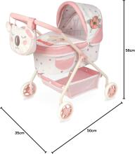 DeCuevas Toys Koala Art.86079 Leļļu rati ar somu