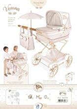 DeCuevas Toys Reborn Verona Art.82078 Leļļu rati ar kulbiņu un somu