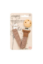 AKUKU A0716 Ribbon / Pacifier Holder Cotton Beige