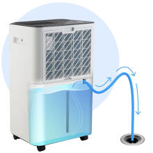 Compressor Dehumidifier - Moisture Absorber 20l/24h Hygrostat Berdsen BD-532 White