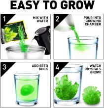 NATIONAL GEOGRAPHIC set Carded Crystal Grow Glow in the Dark, NGCRYSTALGIDCRD