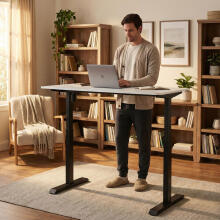 Adjustable Electric Desk 140x70 cm Height Adjustment 76–121 cm ModernHome