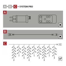 LED Light Curtain with 50 LEDs (Icicles) Springos CL1239