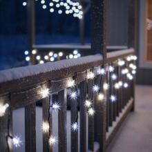 LED Festive Curtain Light with 50 LEDs Cold White + Flash Springos CL1240