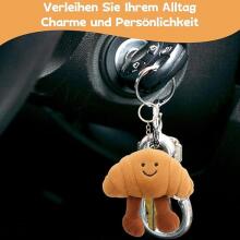 Jellycat Croissant,  Key Ring, Plush Key Ring,Key Chain, Cute Design Croissant Cuddly Toy for Bags Decoration and Pack of 3