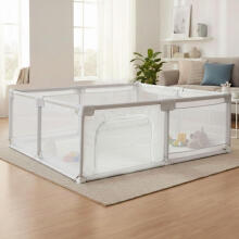 Baby Basics Playpen XXL Art.273350 Детский игровой манеж 160x200 см Сухой шариковый бассейн Игровая зона Серый с сумкой для переноски ECOTOYS